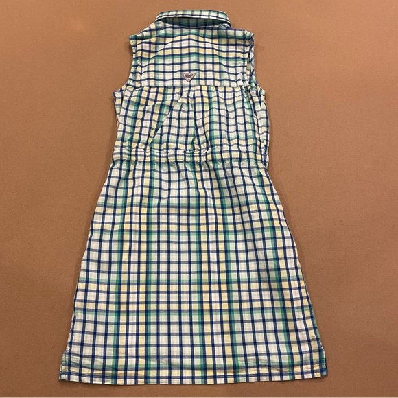 Columbia Girl’s Cotton Super Bonehead Sleeveless Dress Plaid Size Medium 10/12 - Picture 7 of 13